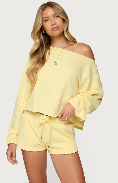 Edikted Kordelia Off Shoulder Sweatshirt