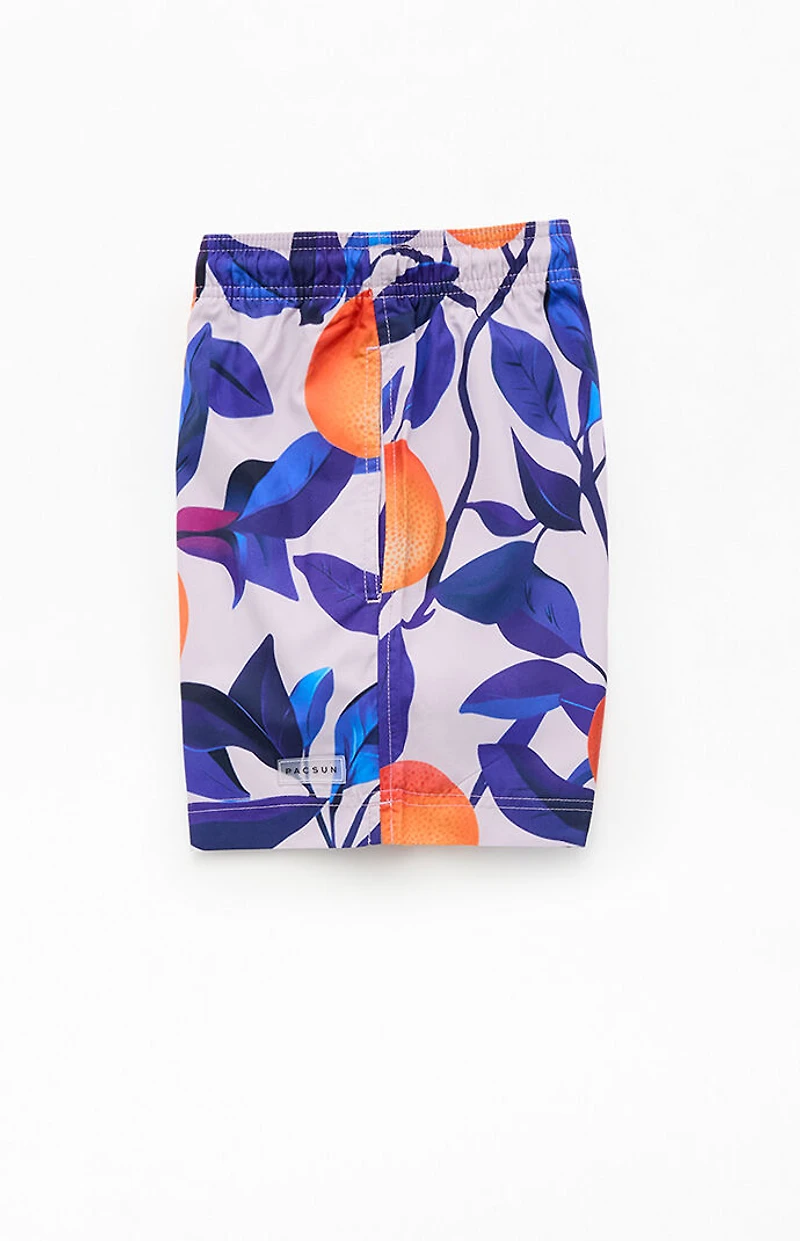 Pacsun Orange Tree Eco 4.5" Swim Trunks