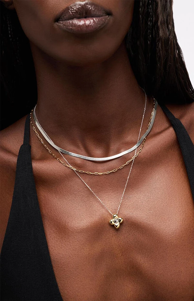Ana Luisa Liora Pendant Flower Necklace