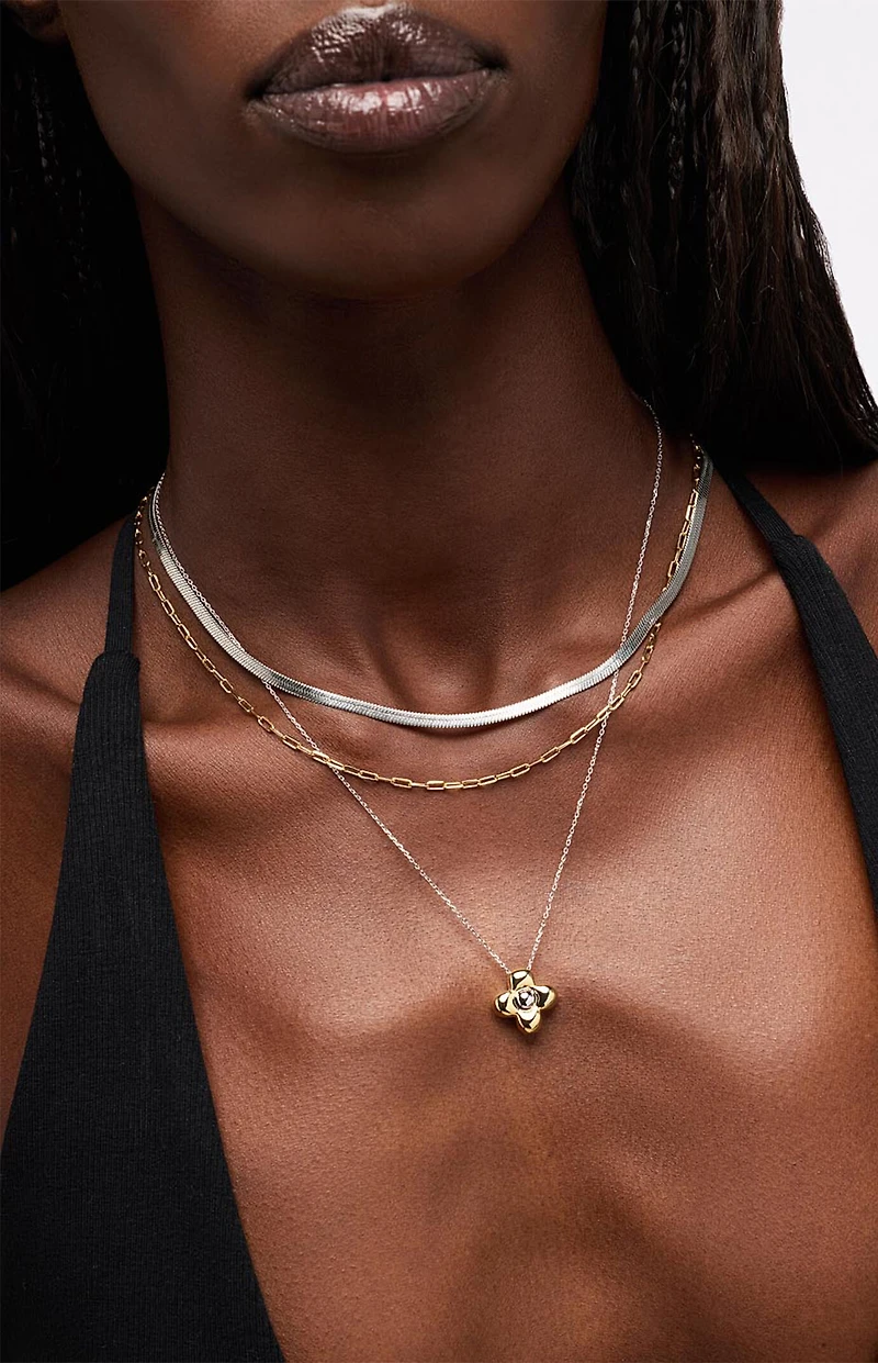 Ana Luisa Liora Pendant Flower Necklace