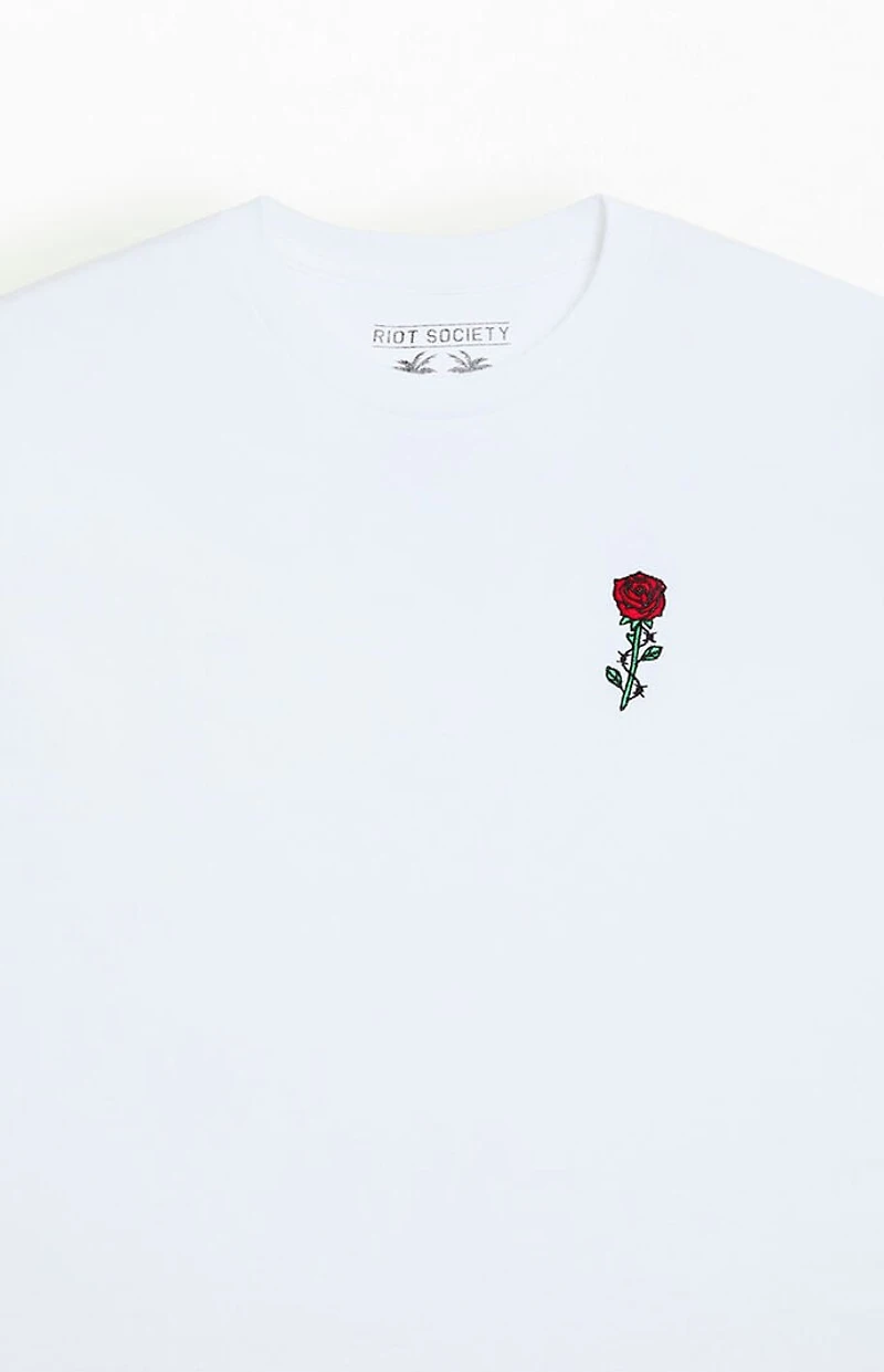 Riot Society Barbwire Rose Embroidered T-Shirt