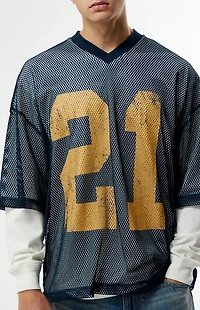Pacsun 21 Mesh Jersey 2fer Long Sleeve T-Shirt