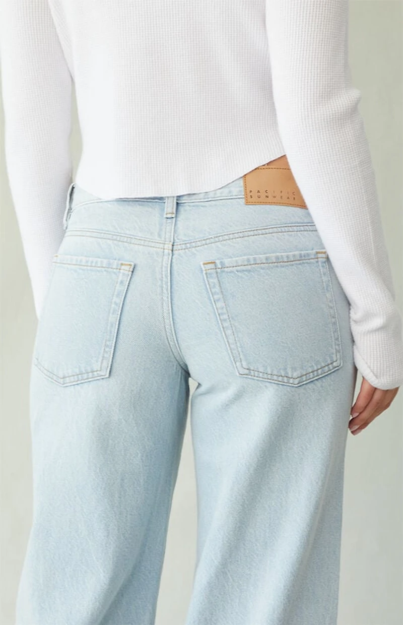 Pacsun Casey Low Rise Baggy Jeans Light Indigo Wash