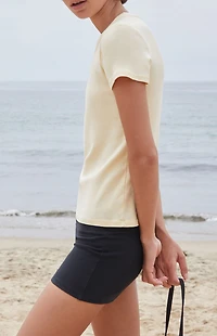 John Galt Yellow Hailie Short Sleeve Top