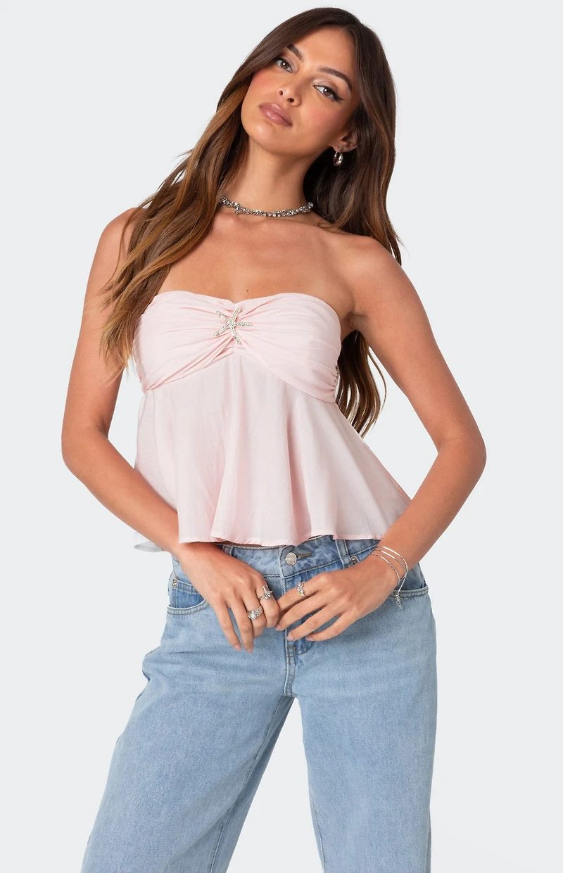 Edikted Starfish Strapless Top