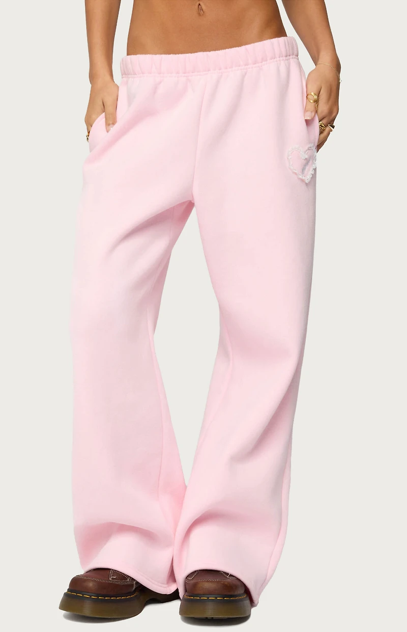 Edikted Love Wide Leg Sweatpants