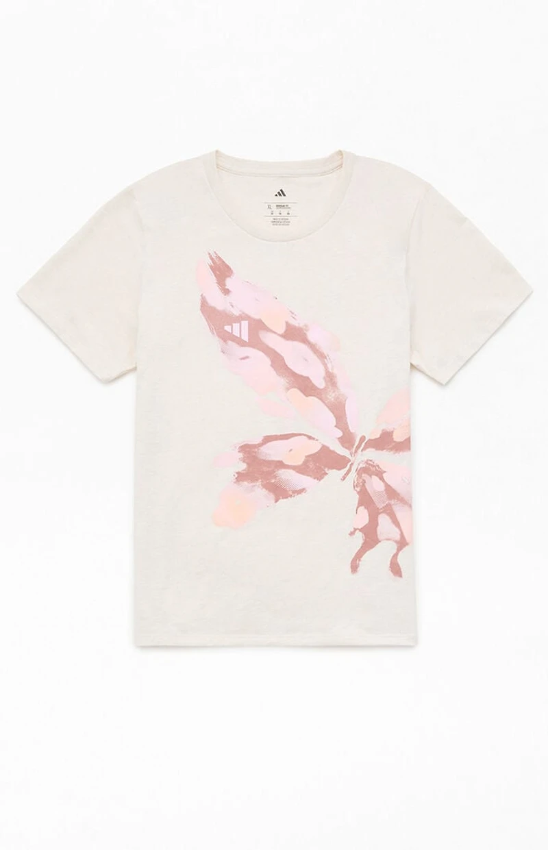 adidas Kids Heather Oatmeal Regular Fit T-Shirt