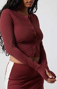 PAC 1980 Active Yoga Carrie Cropped Cardigan