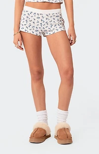 Edikted Pamper Waffle Micro Shorts