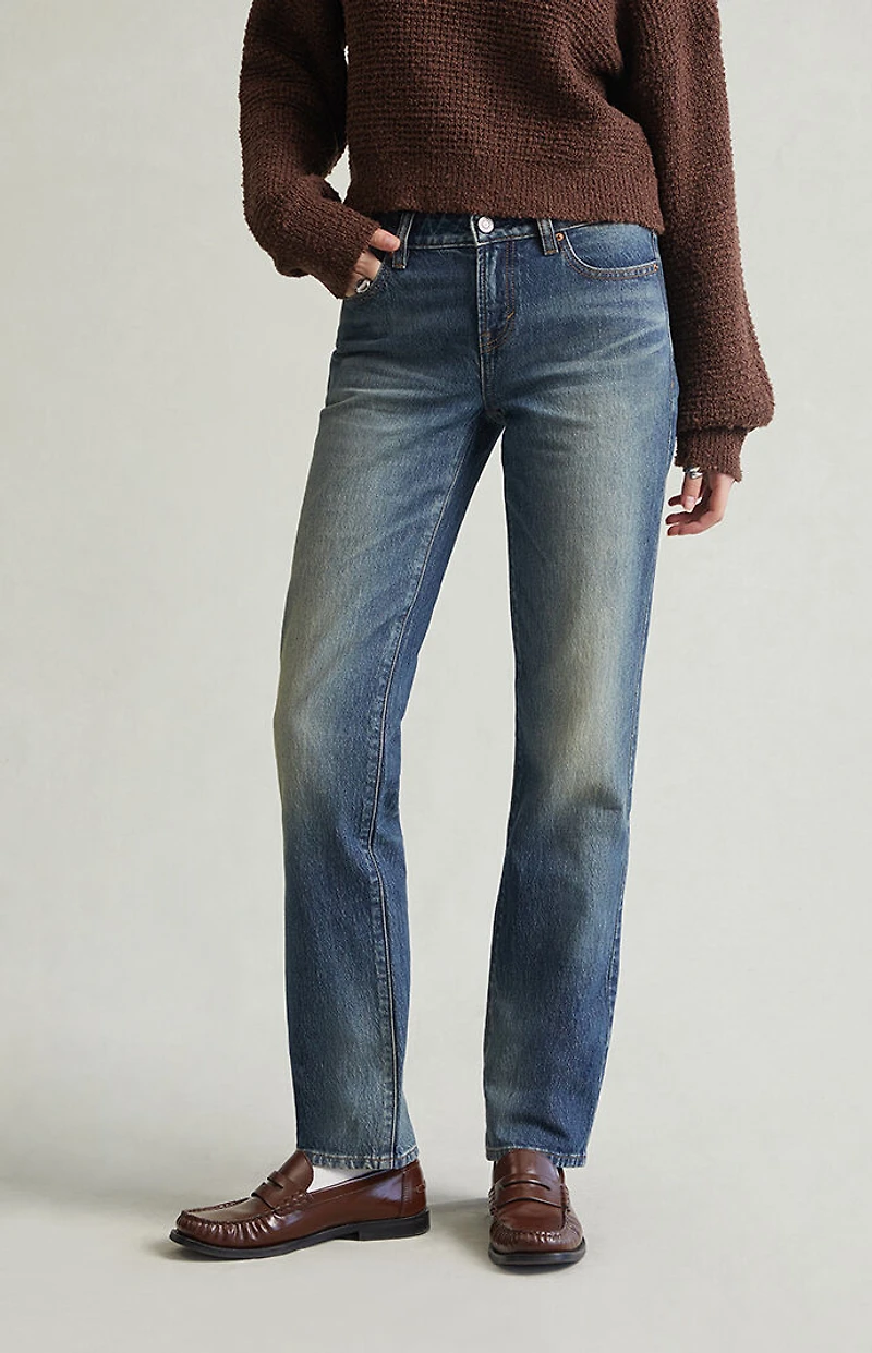 Pacsun Slim Jeans Stretch Tint Dark Blue