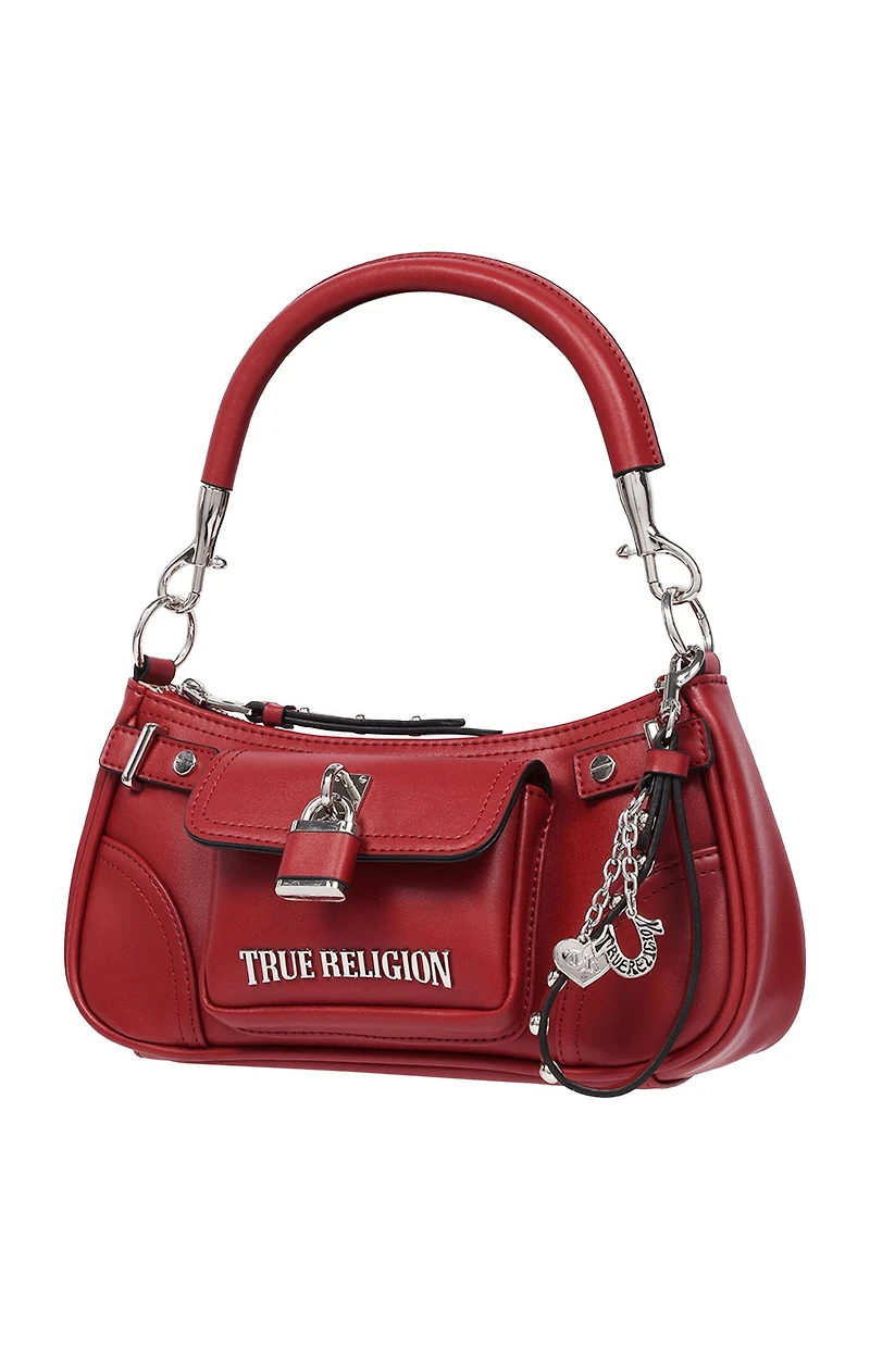 True Religion Red Moto Charm Shoulder Bag