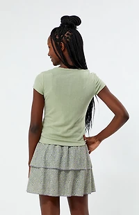 Pacsun Kids Tiered Scrunch Mini Skirt