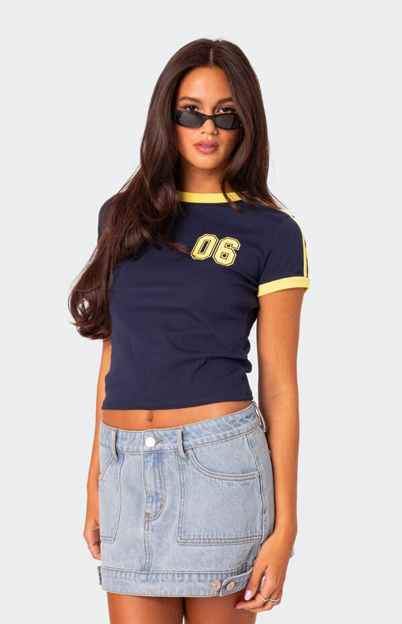 Edikted Kassidy Contrast T-Shirt
