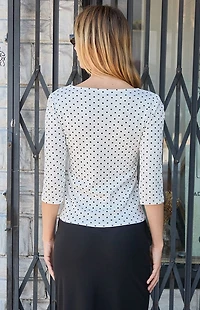John Galt Polka Dot Jennie Long Sleeve Top