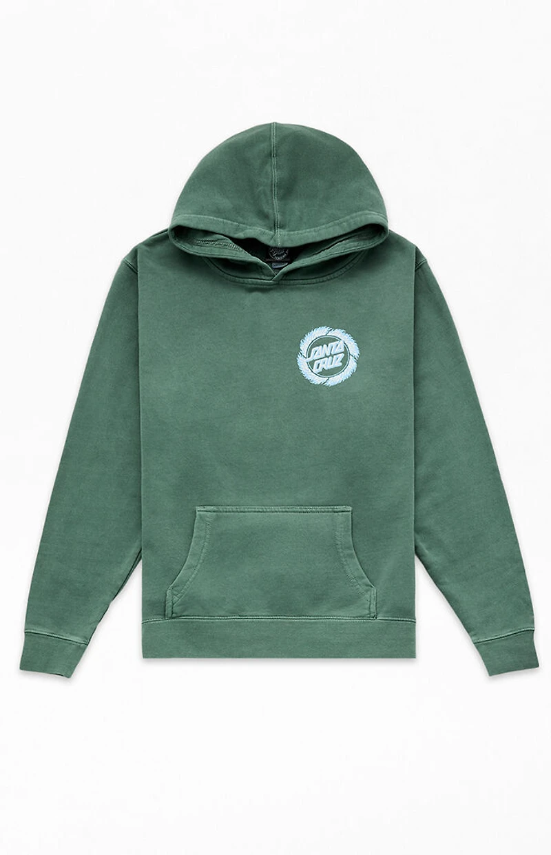 Santa Cruz Kids Green Flame Ringed Hoodie