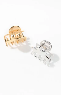 LA Hearts 2 Pack Metal Hair Claw Clips