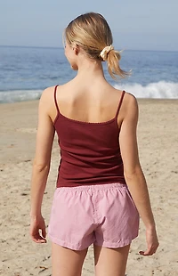 John Galt Red Gingham Keira Boxer Shorts