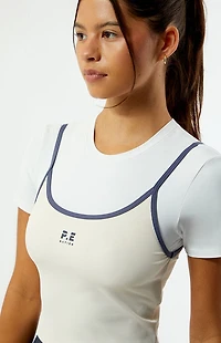 PE NATION Active Short Sleeve Layered Top