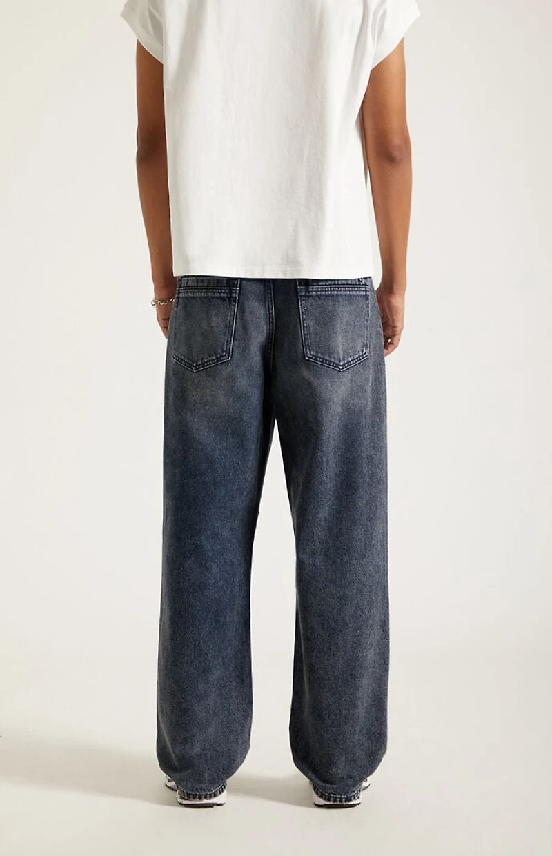Pacsun Dylan Baggy Jeans Dark Washed Blue