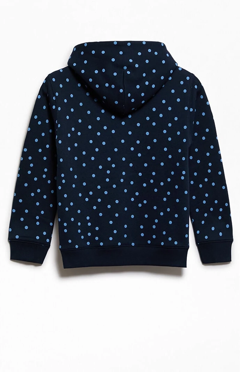 Pacsun Kids Navy Polka Dot Pullover Hoodie