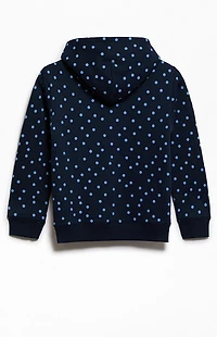 Pacsun Kids Navy Polka Dot Pullover Hoodie