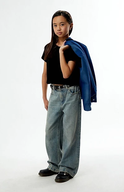 Pacsun Kids Baggy Jeans Indigo Tint