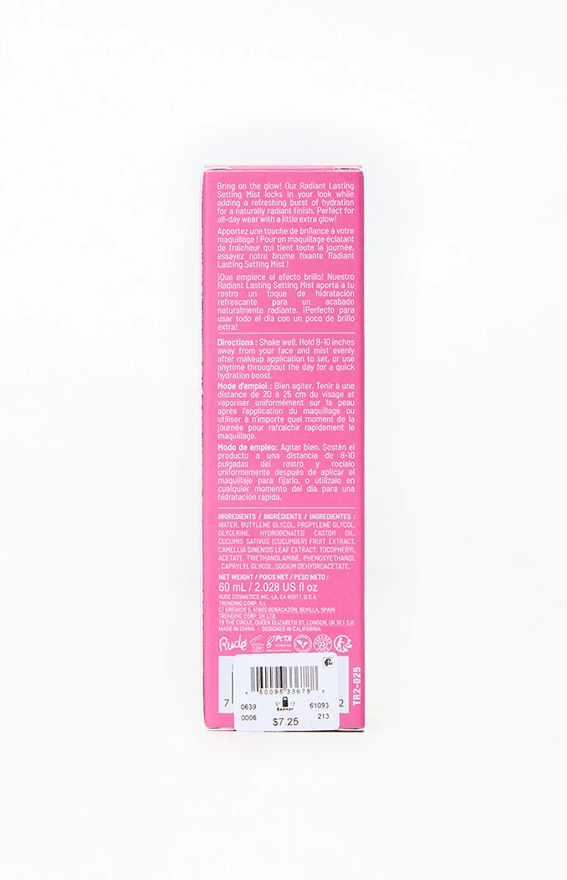 Rude Cosmetics Radiant Lasting Makeup Mist