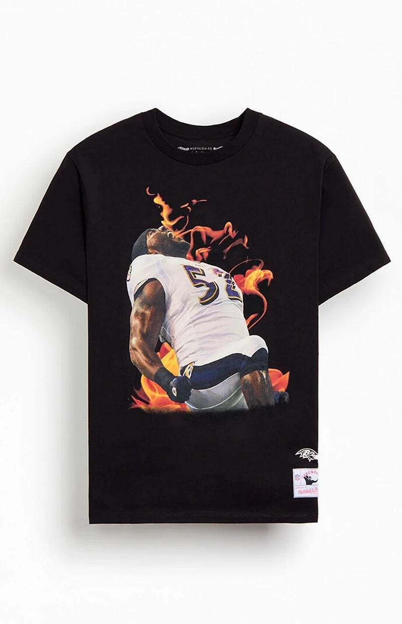 Mitchell & Ness Ray Lewis Fire T-Shirt