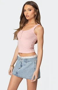 Edikted Tiana Henley Tank Top