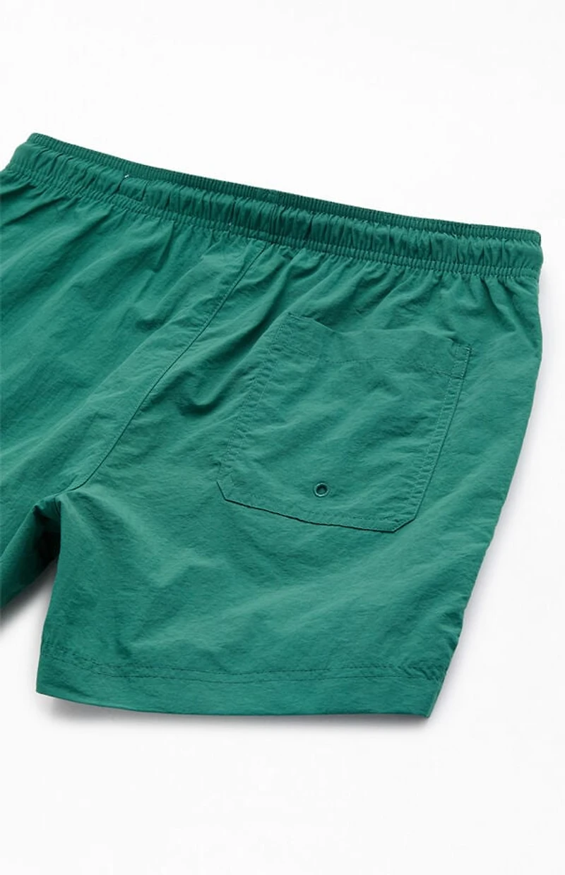 Pacsun Green Collegiate 4.5" Swim Trunks