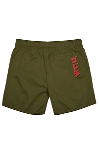 Godzilla Monster & Kanji Green Shorts