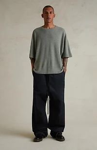 Fear of God ESSENTIALS Concrete Heather Waffle Knit Short Sleeve T-Shirt