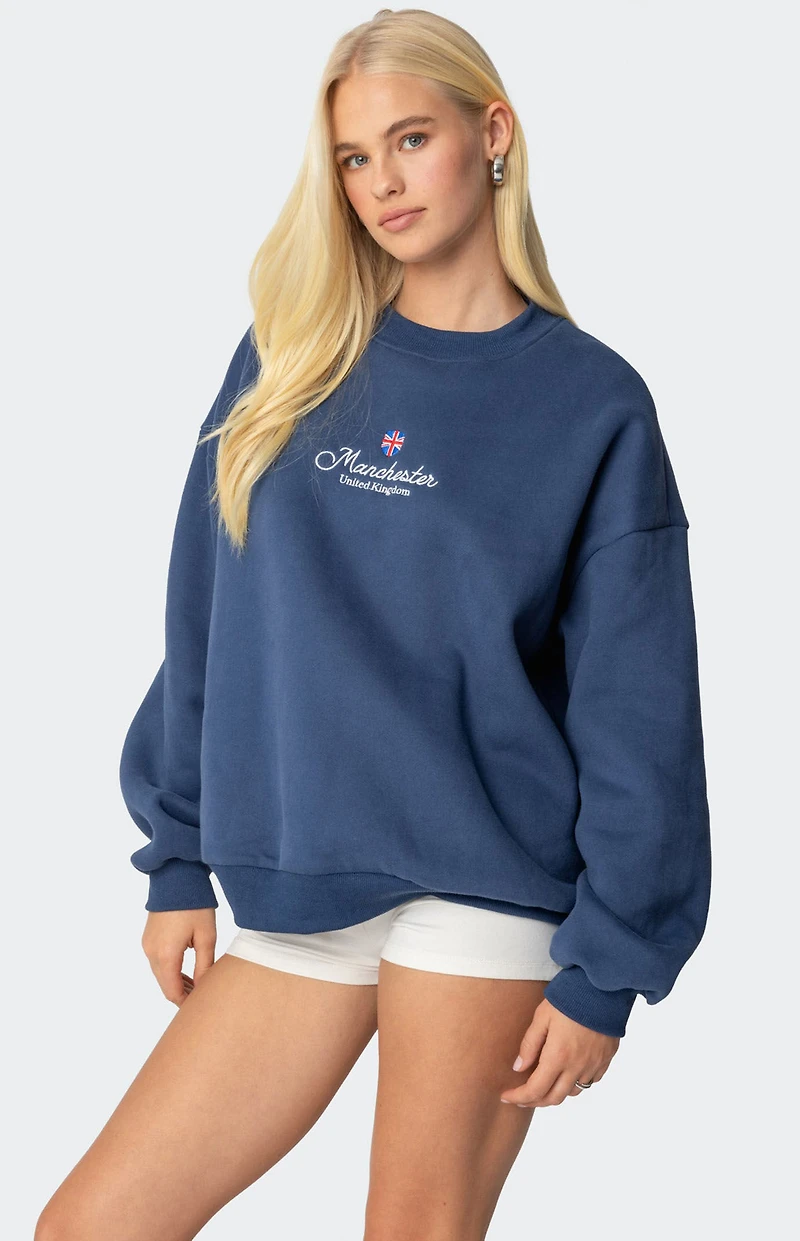 Edikted Manchester Embroidered Sweatshirt