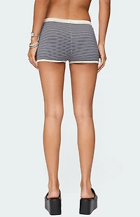 Edikted Saylor Striped Knit Shorts