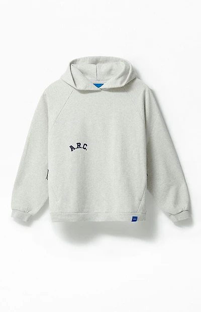 A.R.C. Heather Grey Field Applique Heavyweight Fleece Hoodie