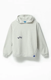 A.R.C. Heather Grey Field Applique Heavyweight Fleece Hoodie