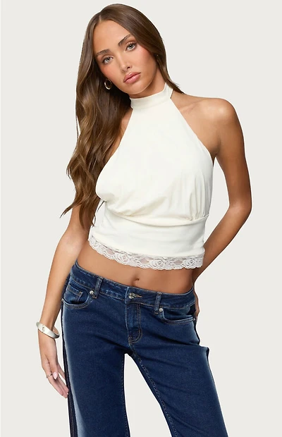 Edikted Sandra Lacey High Neck Halter Top