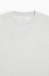 Pacsun Heather Grey Dropped Shoulder Cropped Premium T-Shirt