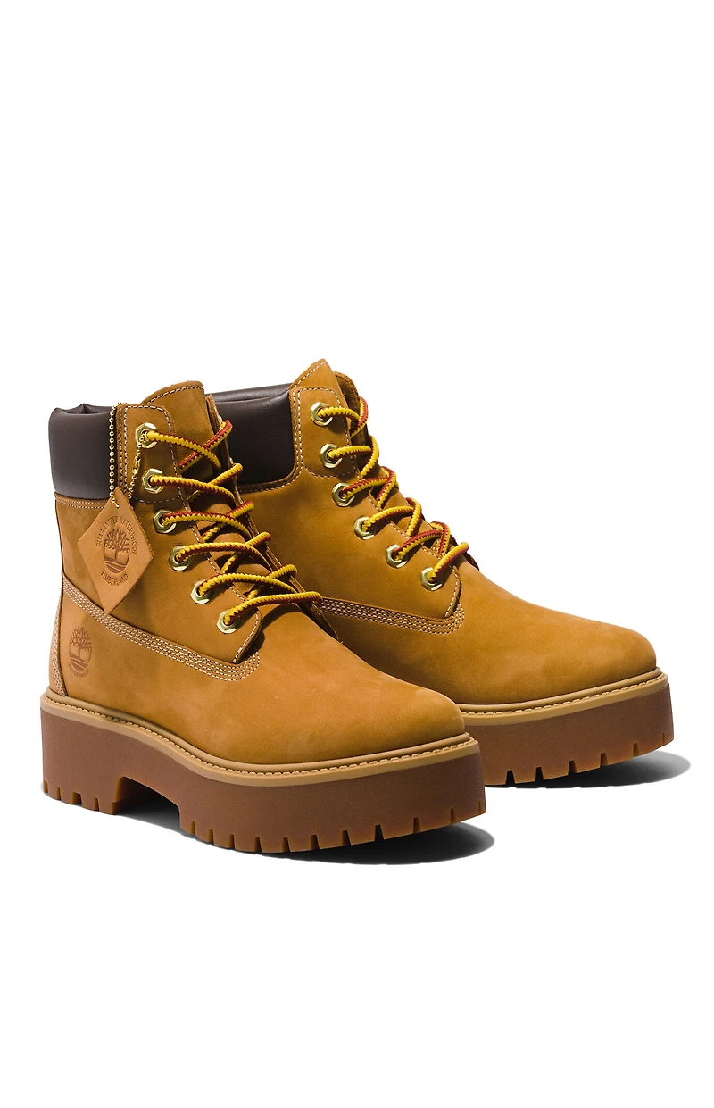 Timberland Women's Wheat Stone Street 6inch Lace-Up Waterproof Boots