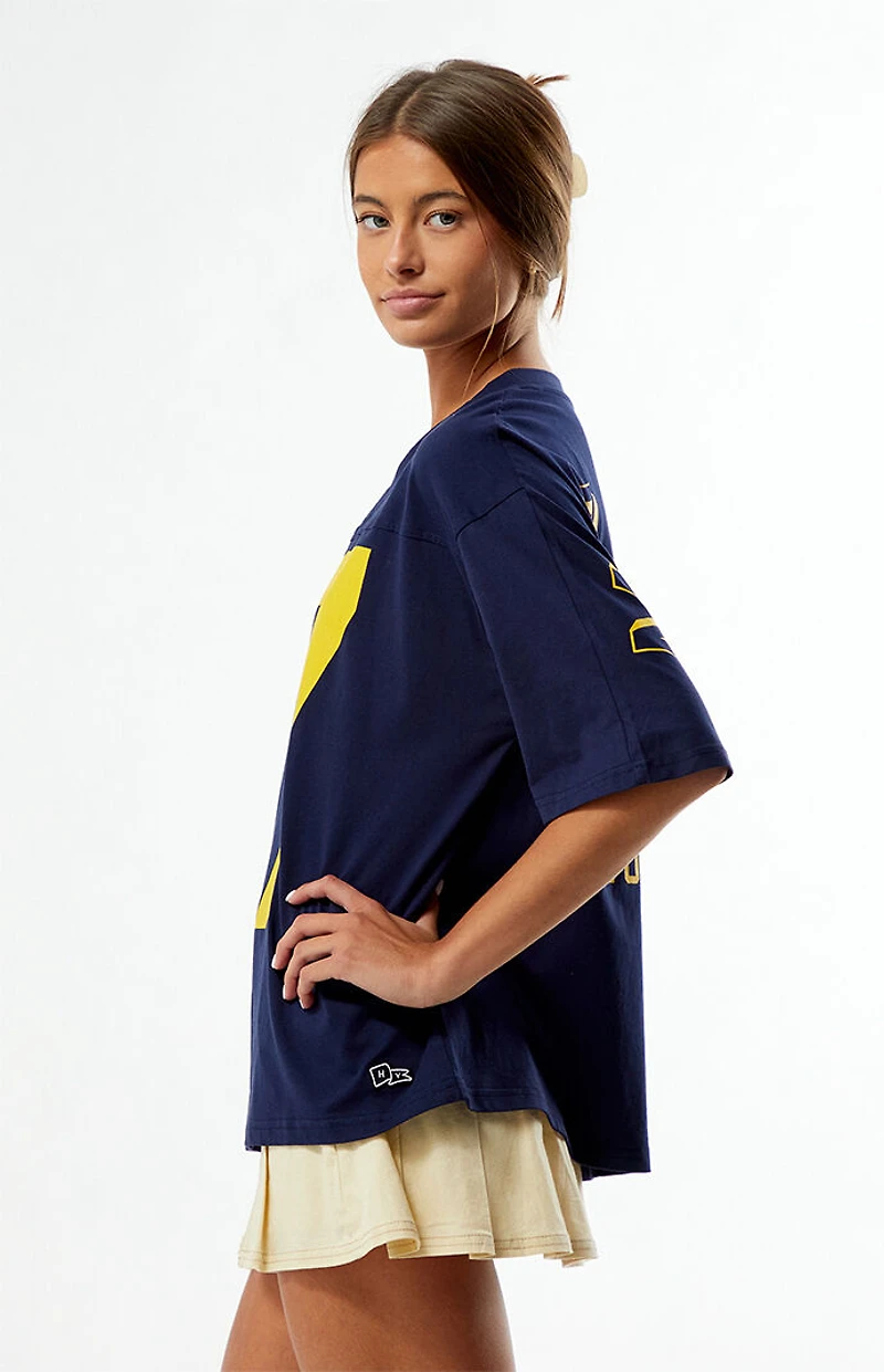 HYPE & VICE Michigan Wolverines Football Oversized T-Shirt