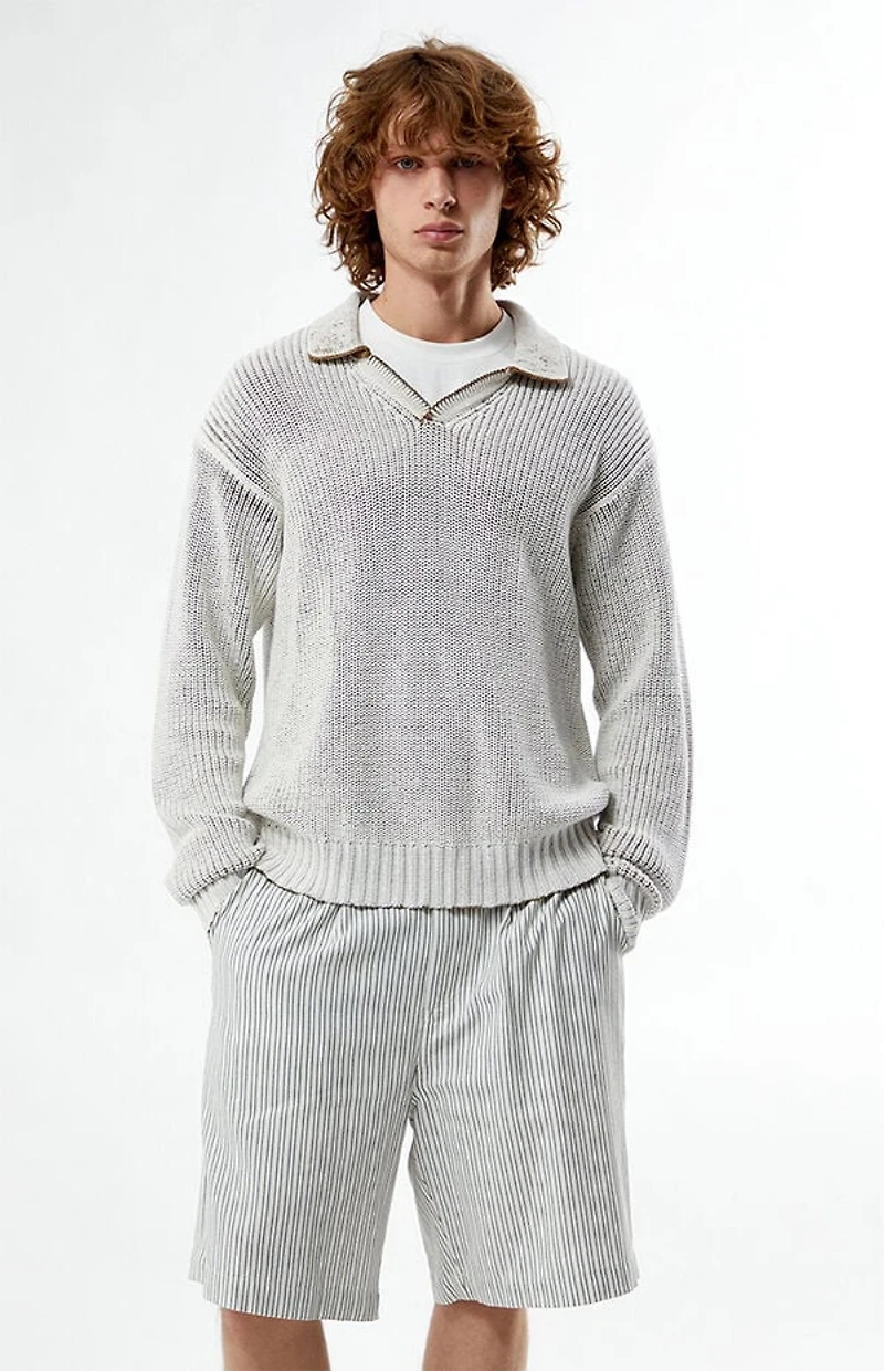 FIELD OF STUDY by Pacsun Sprayed Collared Sweater