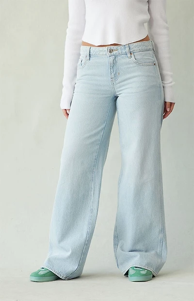 Pacsun Casey Low Rise Baggy Jeans Light Indigo Wash