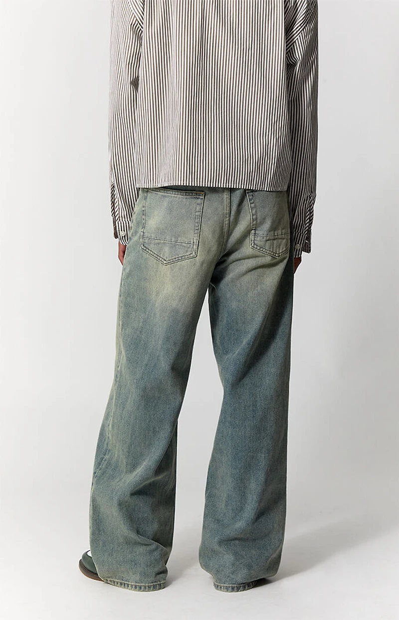 Pacsun Blake Extreme Baggy Jeans Medium Blue Light Wash