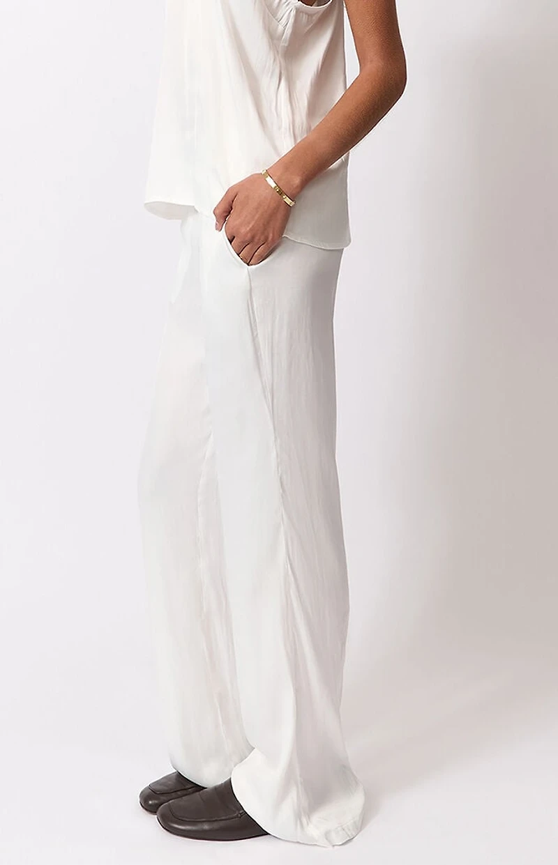 WEWOREWHAT White Silky Pull-On Pants