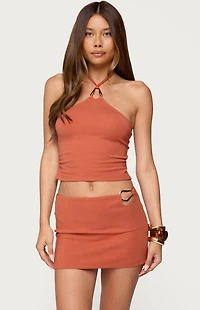 Edikted Elmer Abstract Ring Halter Top