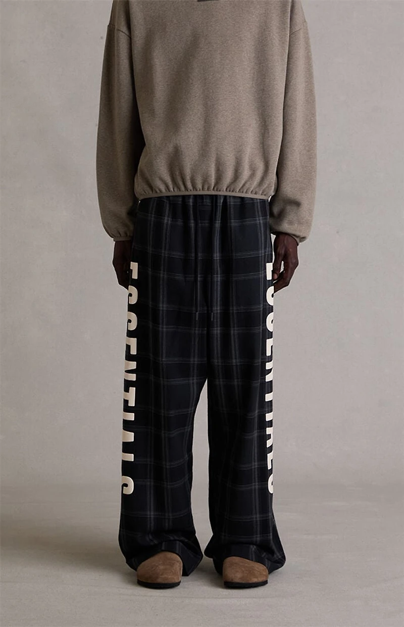 Fear of God ESSENTIALS Vintage Black Plaid Lounge Pants