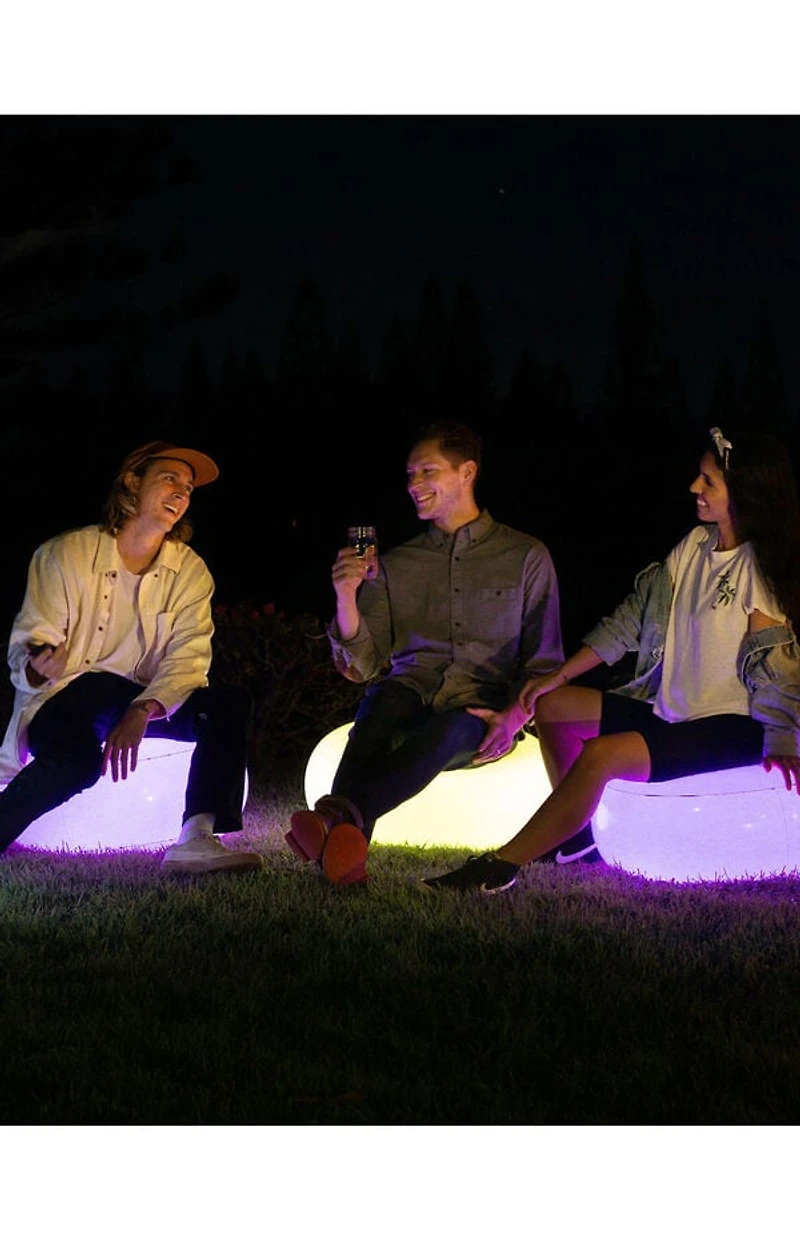 PoolCandy Air Candy Illuminated Color Changing LED Ottoman