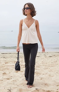 John Galt Pink Tiffany Contrast Tank Top