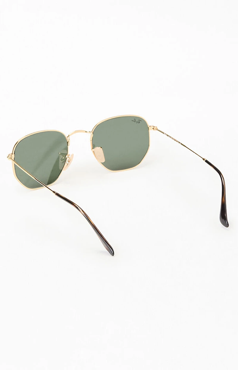 Ray-Ban RB3548 Gold Hexagonal Sunglasses