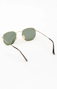 Ray-Ban RB3548 Gold Hexagonal Sunglasses